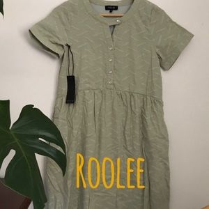 Roolee Green Textured Dress